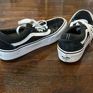 Black Platform Vans